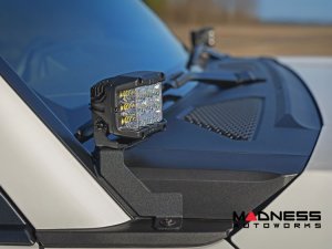 Toyota Land Cruiser Lighting Upgrade - LED Ditch Light Kit - Rough Country 3.5" Round Series Amber DRL